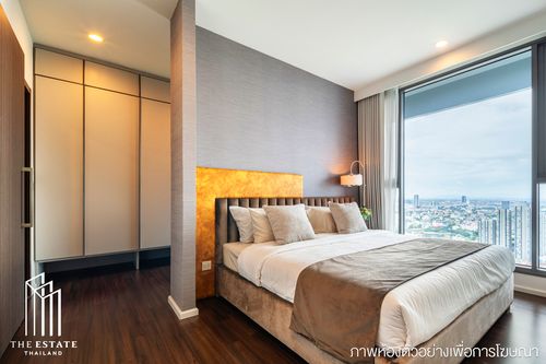 For sale Whizdom Inspire Sukhumvit, large room, width 10 meters, closed kitchen with additional pantry, walk-in closet @8.95 MB