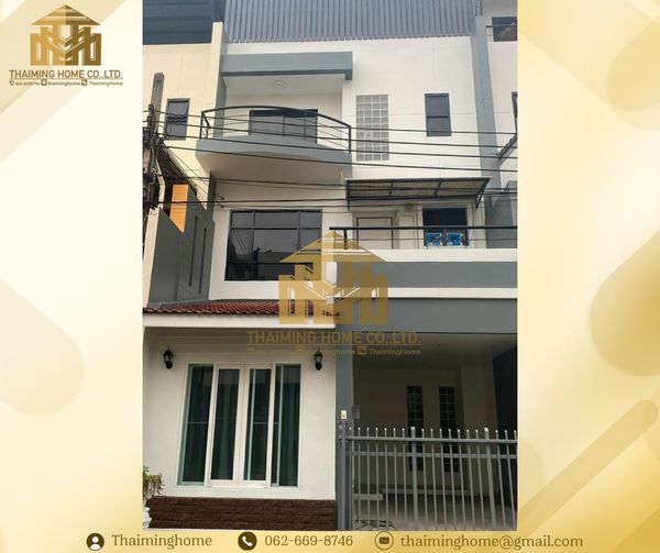 ให้เช่า Home Office ออฟฟิศ สำนักงาน 3ชั้น ลาซาล จดทะเบียนได้ (TO8-00325)