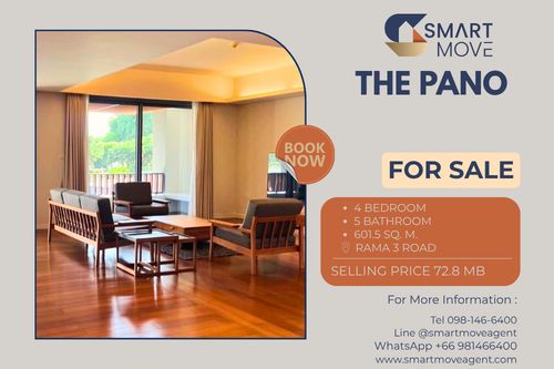 🔥 ขายพร้อมผู้เช่า !! Penthouse !! 2 สระว่าบน้ำ, ห้องหายาก, ที่จอดรถ 5 คัน, ทำเลดี!! 🔥 Code C20251000030..........The Pano, 4 ห้องนอน, 5 ห้องน้ำ, แต่งครบ, ราคาพิเศษ!!📣📣