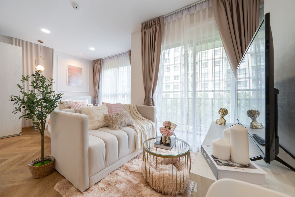 Condo for sale Lumpini Ville Phra Nang Klao-River View, Building B1, 3rd floor, 1 bedroom, 1 bathroom, 1.29 million.