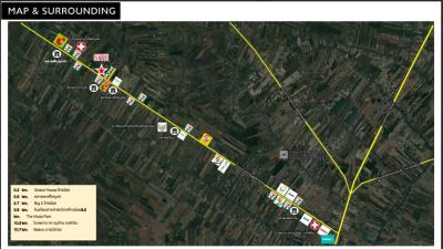 🔥Urgent Sale🔥 Land in Bang Kruai - Sai Noi, 46 rai - near Sai Noi Hospital / Big C Supercenter Sai Noi