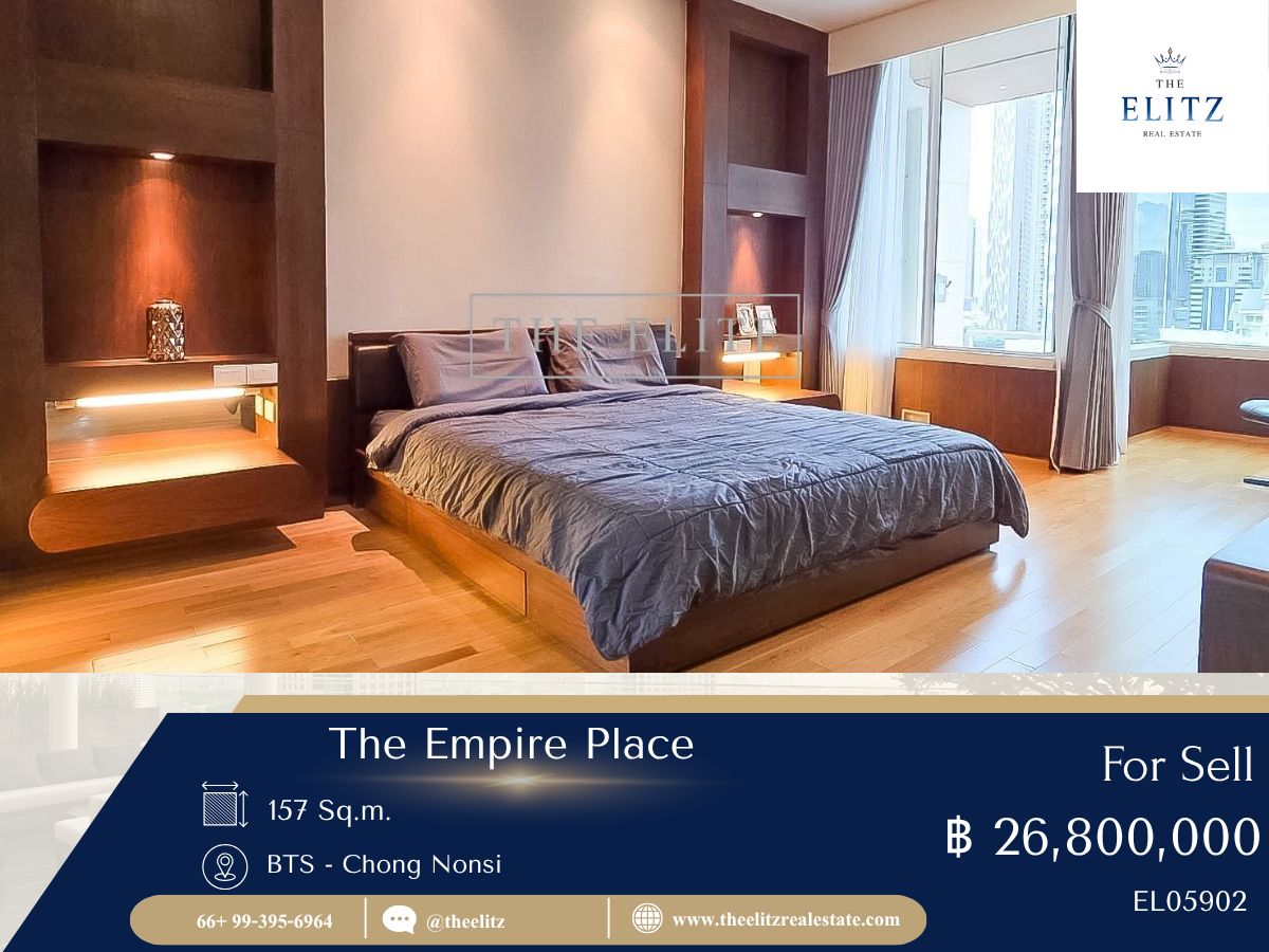 ✨ Big room, fully decorated, all in one place, The Empire Place Sathorn, very good location. City view in the heart of the CBD, ready to occupy 💯