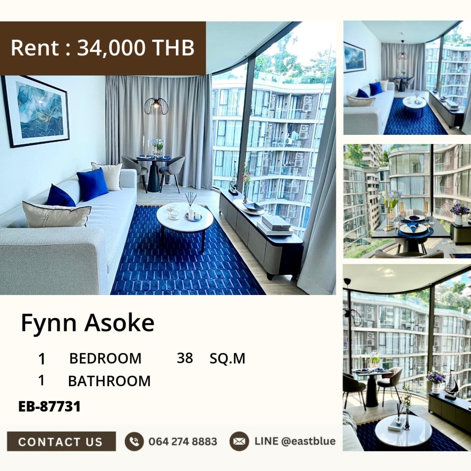 Rent a luxury condo Fynn Asoke 1 bedroom in the heart of Sukhumvit
Near BTS/MRT Asoke for only 34,000 baht/month! 0642748883 Rent a luxury condo Fynn Asoke 1 bedroom in the heart of Sukhumvit
Near BTS/MRT Asoke for only 34,000 baht/month! 0642748883