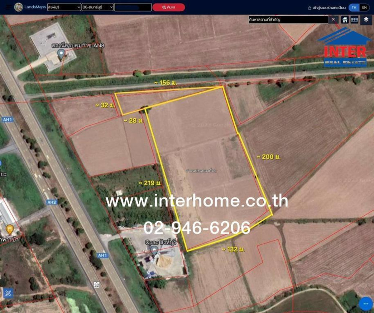 ที่ดินเปล่า 36 ไร่ 87 ตร.ว. ที่ดิน สิงห์บุรี ใกล้สถานีควบคุมก๊าซ AN8 (ปตท.) ถนนหมายเลข ทล32 (AH2) ( ทางหลวงเอเชียสาย 2 ) อินทร์บุรี สิงห์บุรี – รูปที่ 3