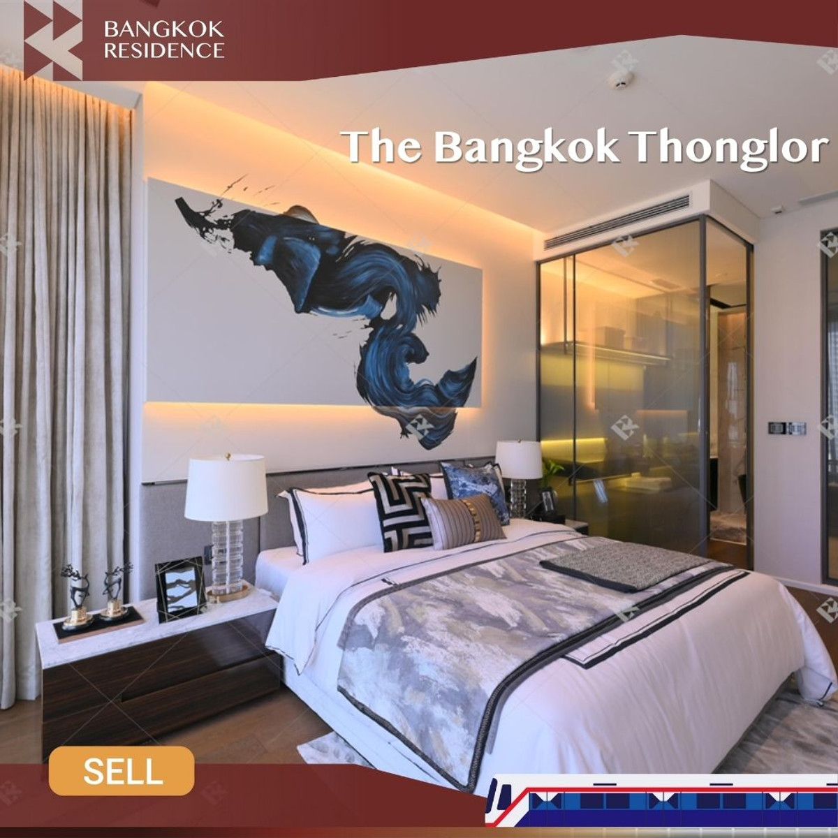 💥Rare Luxury Unit! Fully furnished with stunning view in the heart of Thonglor- The Bangkok Thonglor near BTS Thong Lo