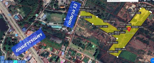 ขายที่ดิน 20 ไร่ ใกล้สุวรรณศร ถนนเทศบาล 13 สระบุรี เพียง 400 เมตร เหมาะลงทุนทำโครงการบ้านจัดสรร