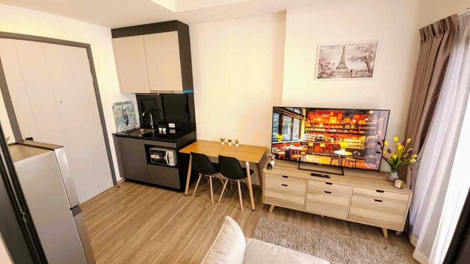 🔥Urgent Rental🔥 The Stage Mindscape Ratchada-Huai Khwang, fully furnished, ready to move in, near MRT Huai Khwang.
