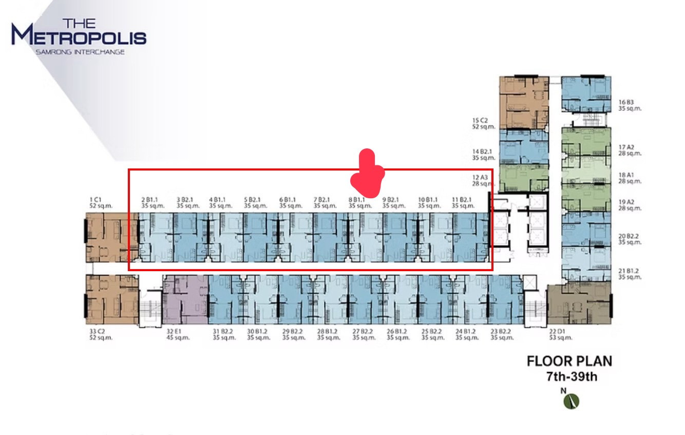 Urgent sale 🔥 The Metropolis Samrong Interchange Good feng shui room✨ – รูปที่ 3