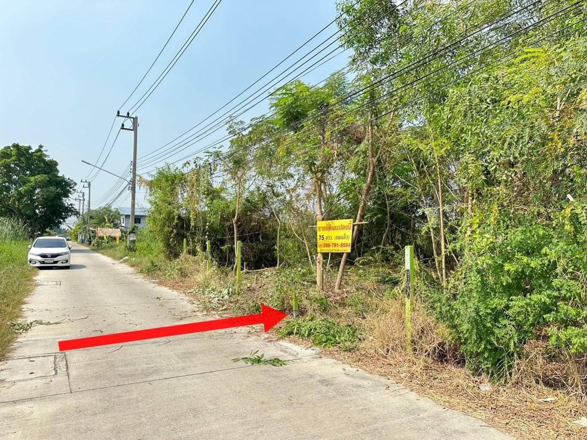 Land for sale, already filled in, size 75 sq m., Liap Khlong 2 Road, Khlong Luang Subdistrict, Khlong Luang District, Pathum Thani Province. – รูปที่ 4