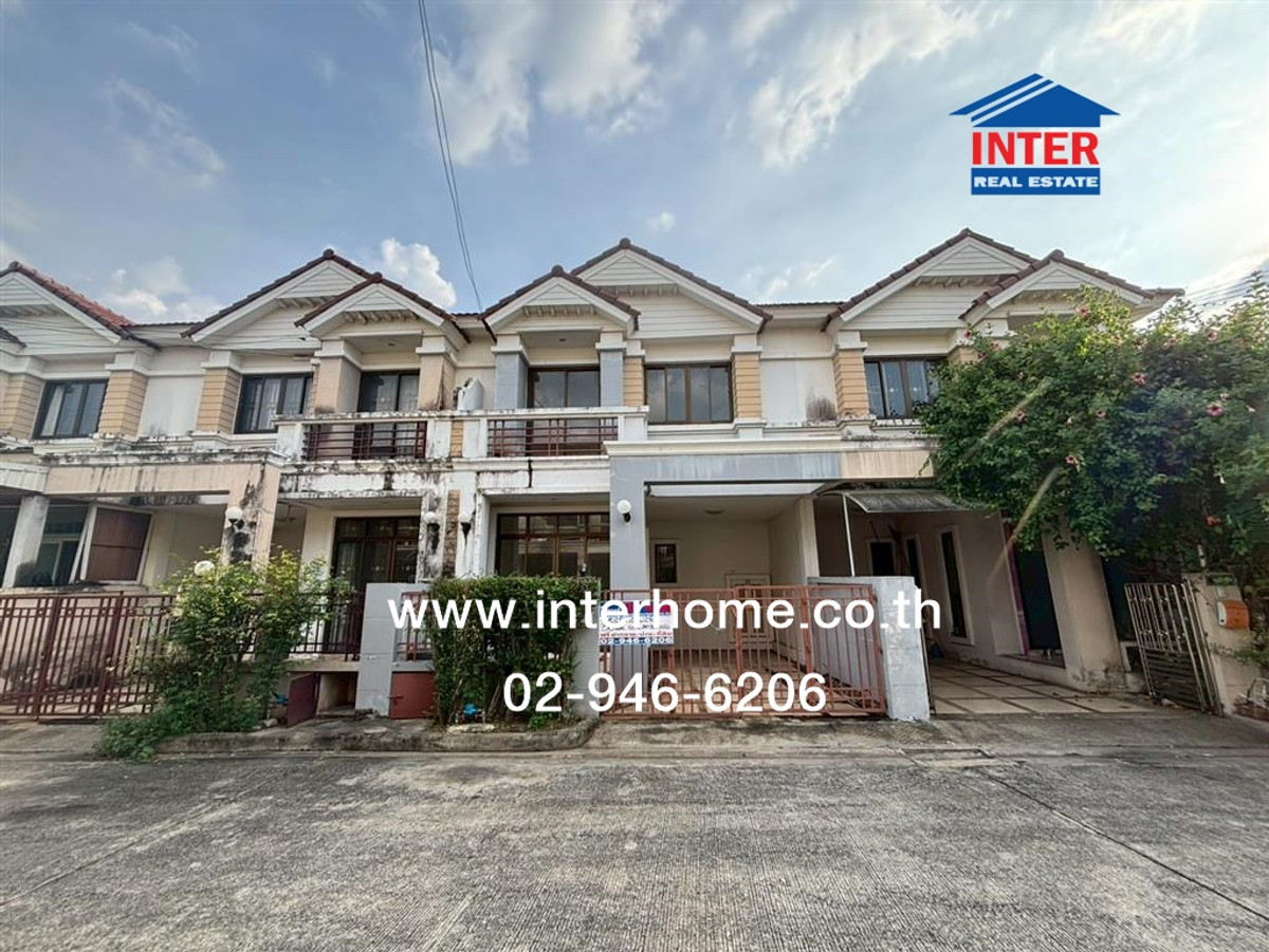 ทาวน์เฮ้าส์ 2 ชั้น 30 ตร.ว. หมู่บ้านทิพย์พิมาน บ้านริมคลอง ถนนทางหลวงชนบทหมายเลข นบ.1009 ถนนกาญจนาภิเษก บางใหญ่ นนทบุรี
