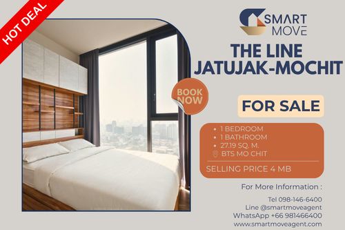🔥 ขายพร้อมผู้เช่า !! ชั้นสูง 31++ !!🔥 Code C20240600048..........The Line Jatujak-Mochit, 1 ห้องนอน, 1 ห้องน้ำ, แต่งครบ, ราคาพิเศษ, ถูกกว่าราคาตลาด!!📣📣