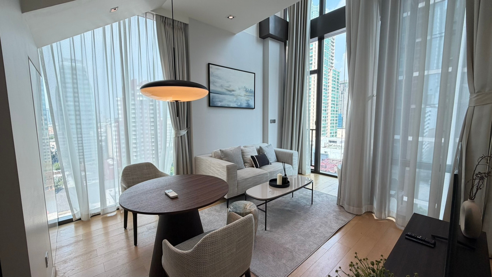 1 ห้องนอนดูเพล็ก ห้องมุมให้เช่า โครงการ 28 ชิดลม  พร้อมเข้าอยู่  – รูปที่ 2