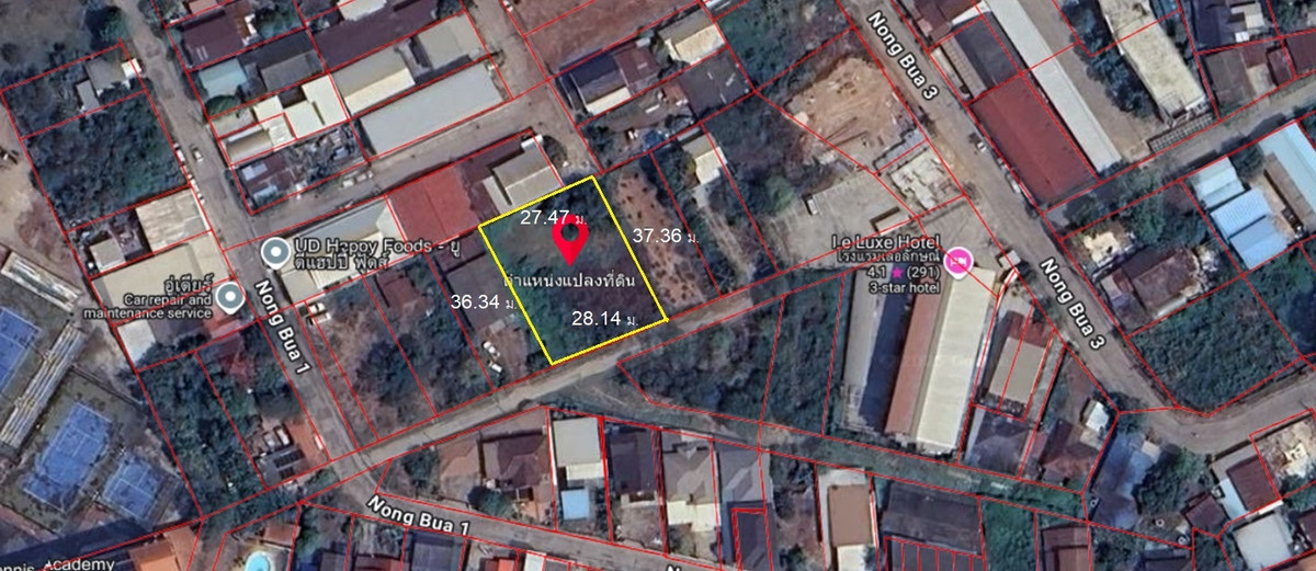 Empty land for sale near UD, Nittayo Road, Soi Nong Bua 1, Udon Thani, 262 sq m. – รูปที่ 2