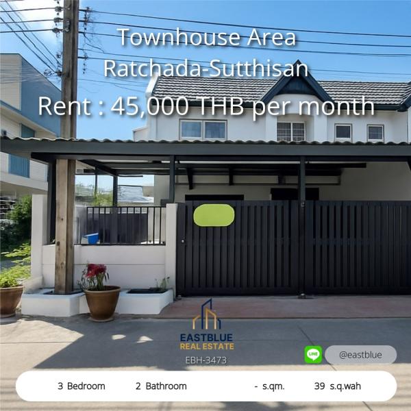 11/08/2026, 🏠 เช่า ทาวน์โฮม 3 ห้องนอน ที่จอดรถ 3 คัน 2 ชั้น 45,000 บาท/เดือน 0642748883