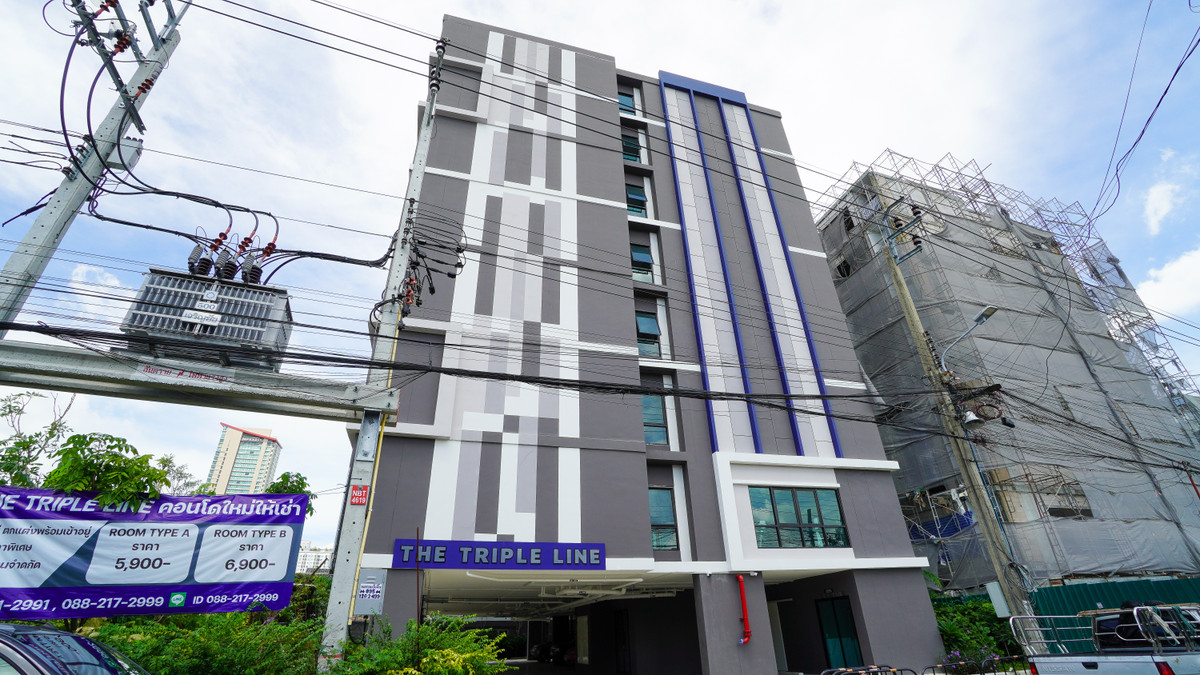 For sale: The Triple Line Condominium, next to the MRT Purple Line.