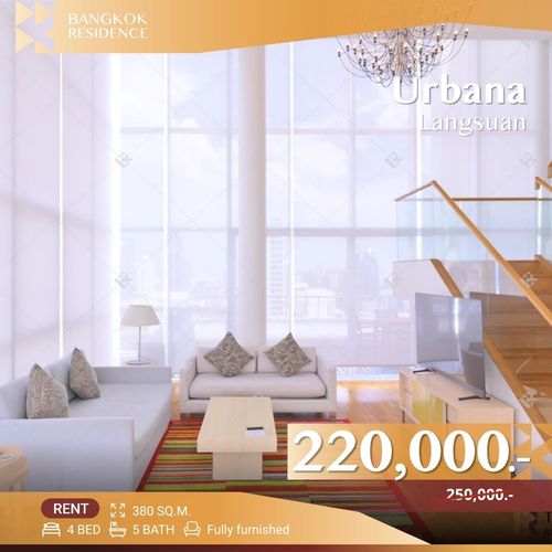 Urbana Langsuan 🌟 Ultimate Living with the Spacious Room, Stunning View, 🌃 Near BTS Ratchadamri