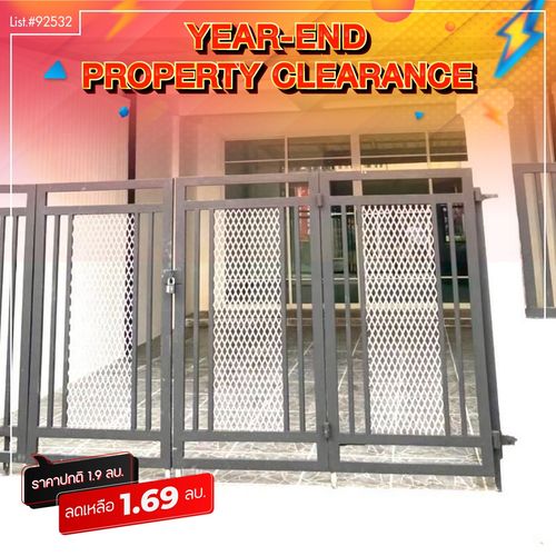 92532 - ขาย ทาวน์เฮ้าส์ 2 ชั้น รีโนเวทใหม่ทั้งหลัง หมู่บ้าน ป.ผาสุขนิเวศน์ บางบัวทอง นนทบุรี ติดริมถนนใหญ่กาญจนาภิเษก