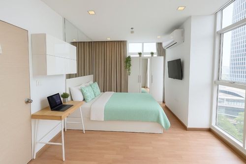 (Code SM1553) Condo for sale, The coast bangkok (bangna) project, corner room, near BTS Bangna.