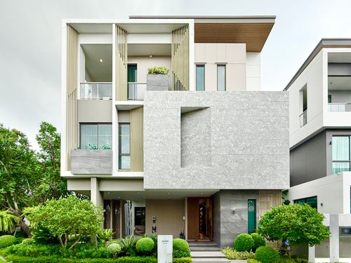🚀 Gentry Cultivar Rama 9 - (medium size) 3-storey detached house, 440 sq m., 4 bedrooms, 5 bathrooms, 3 parking spaces, 1 maid 092-545-6151 (Tim)