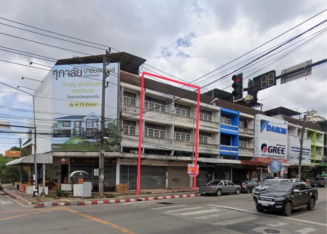 ขาย อาคารพาณิชย์ สี่แยกวัดศรีจันทร์ 400 ตรม 40 ตรว ทำเลทอง