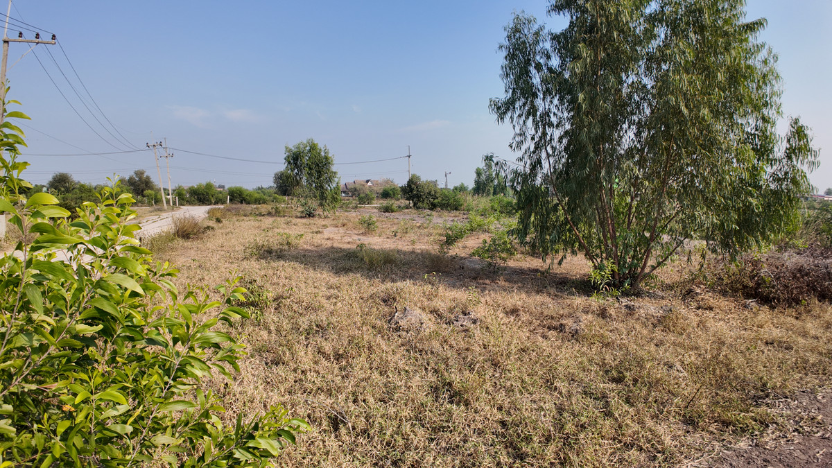 Land, Arisara Garden Village, Lak Chai Subdistrict, Lat Bua Luang District, Ayutthaya Province, land size 700 square meters (corner of the road, beautiful long area, outstanding location .. **** width 70 meters **** )