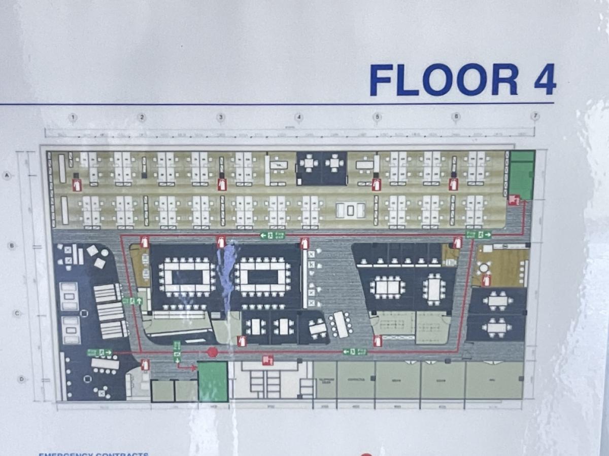 Office for rent, entire floor on the 4th floor, 1,240 sq m, Sathorn line, next to the main road, near BTS. – รูปที่ 2