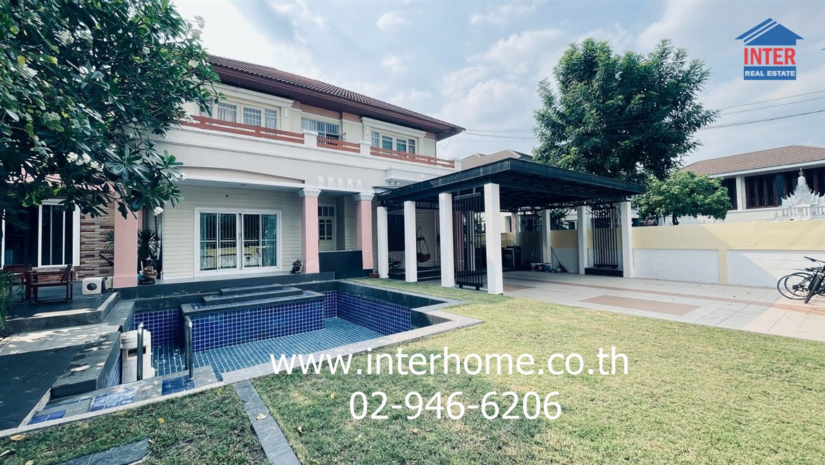บ้านเดี่ยว 2 ชั้น 198 ตร.ว. หมู่บ้านมณีรินทร์ เอ็กคลูซีฟ ซอยบ้านกลาง1/ 4 ถนนรังสิต-ปทุมธานี ถนนพหลโยธิน เมืองปทุมธานี ปทุมธานี