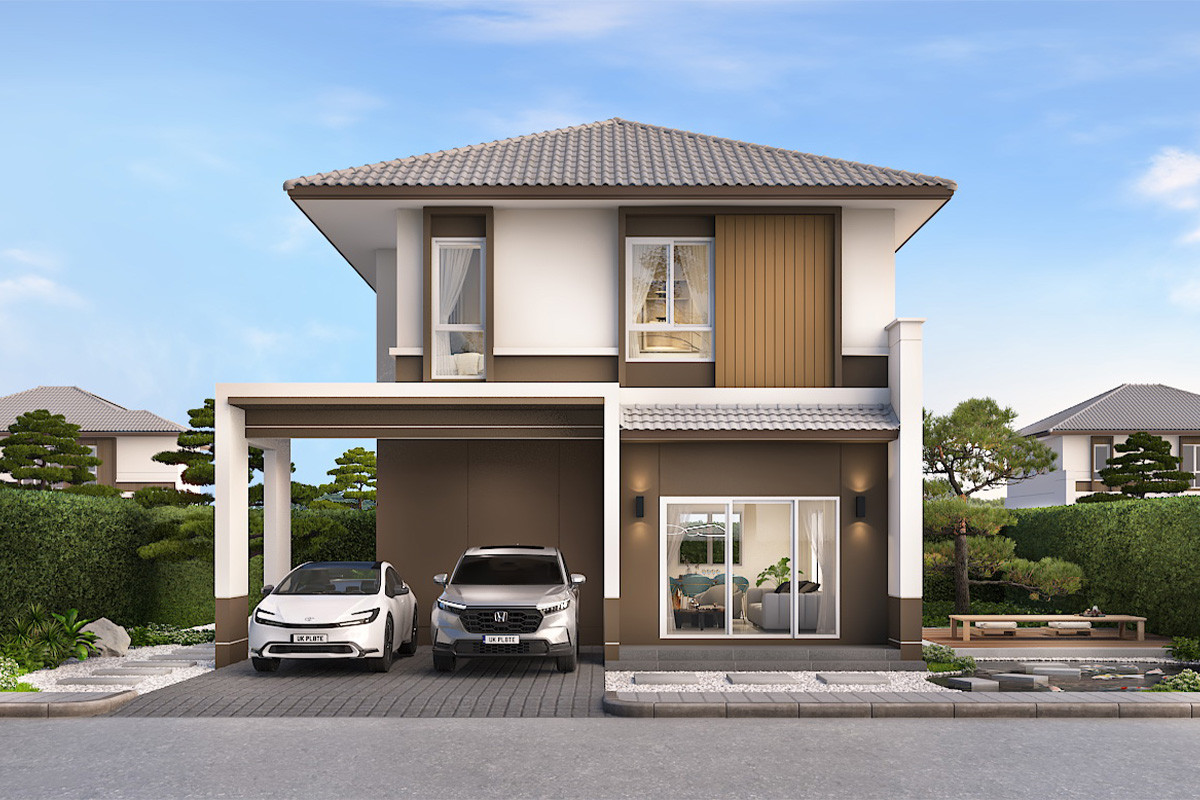 MODEN Ramindra - Hathairat, new Japanese style house. On the Ramindra location MODEN Ramindra - Hathairat, new Japanese style house. On the Ramindra location