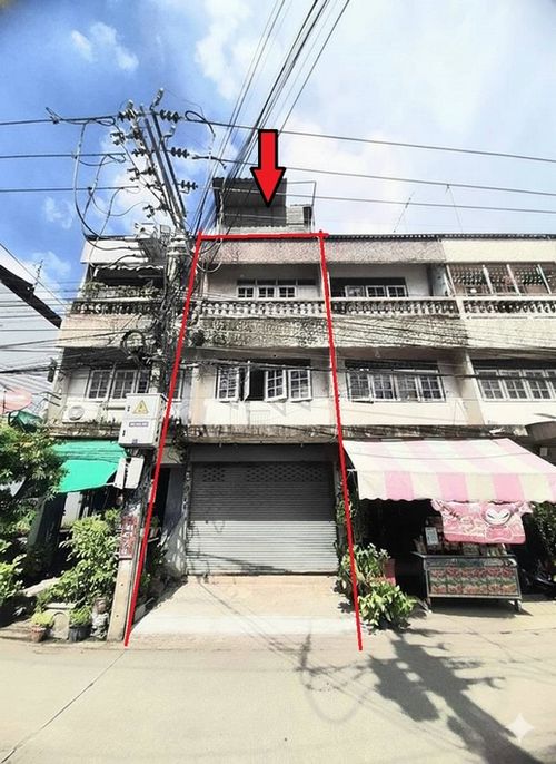 Commercial building for rent, 3 floors, enter Soi Ma Charoen 1. Only 280 meters from the main Phetkasem Road, suitable for opening a company or doing business.