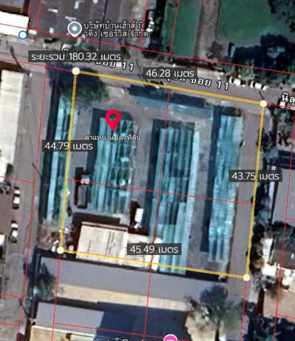 Land for sale, 4 adjacent plots, already filled, next to the road on 3 sides, area 497 square meters, Soi Nilubon 11, Bang Phli District, Bang Phli Yai Subdistrict. Samut Prakan Province