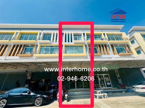 อาคารพาณิชย์ 3.5 ชั้น 21.3 ตร.ว. หมู่บ้านเอริก้าวิลล์ มหาชัย หน้าหมู่บ้านพฤกษ์ลดามหาชัย ถนนสหกรณ์ ถนนเอกชัย เมืองสมุทรสาคร สมุทรสาคร