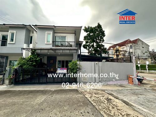 Twin house, 2 floors, 45.7 sq m, Proud Place Village. @Watcharaphon intersection Soi Ruammit Phatthana, Watcharaphon Road, Sukhapiban 5 Road, Bang Khen District, Bangkok
