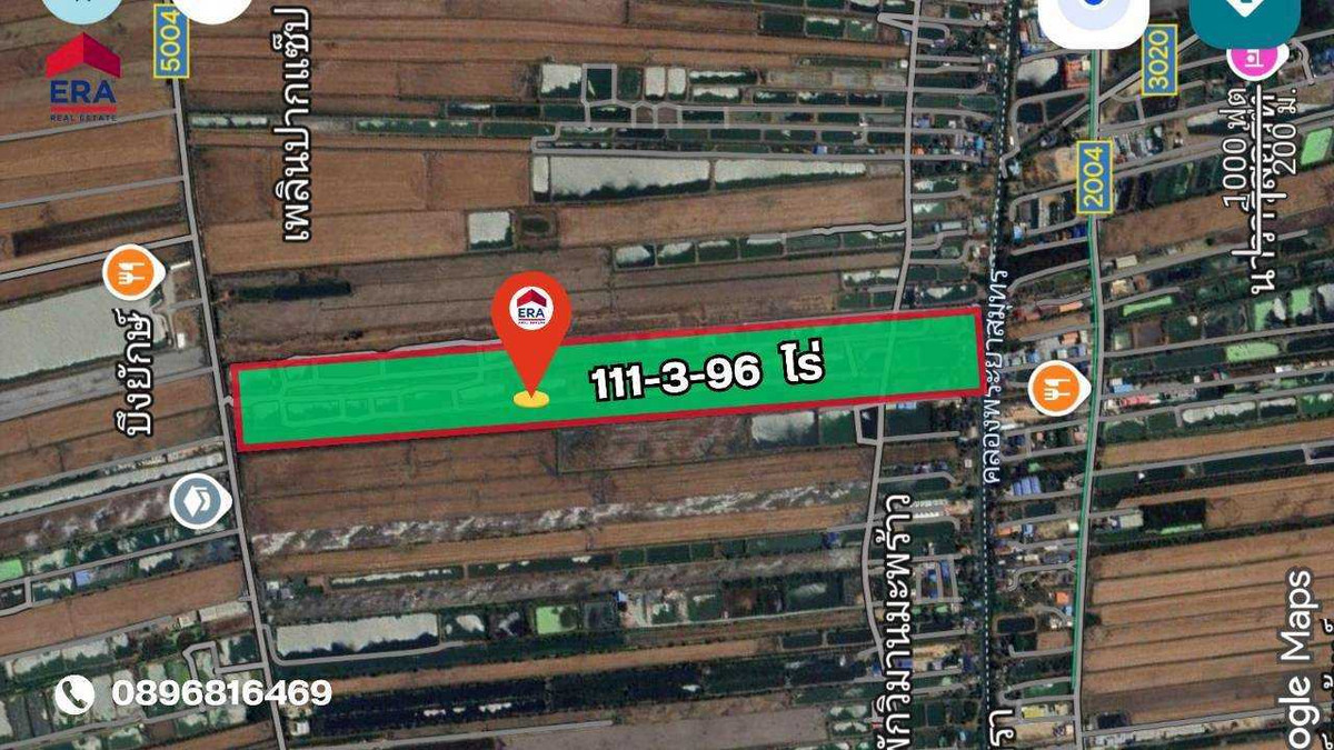 Land for Sale, 111 Rai 3 Ngan 96 Sq. Wah, near Wellgrow Industrial Estate