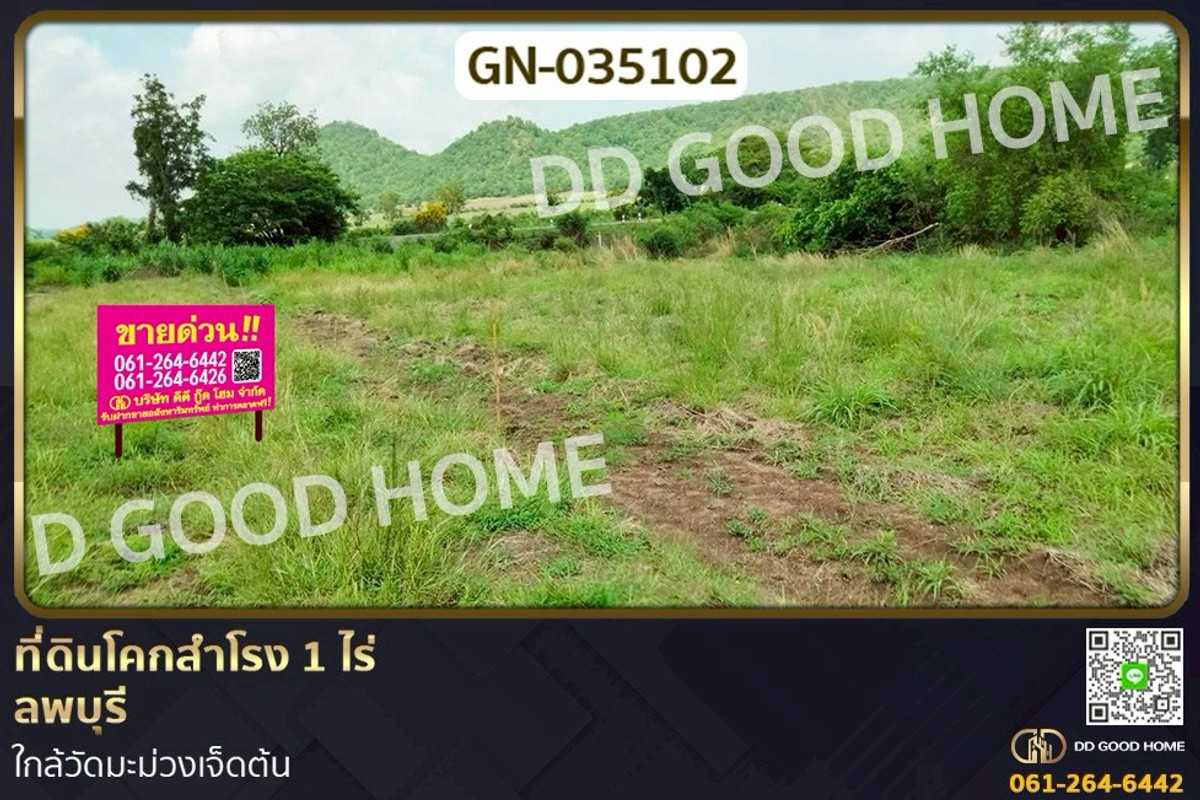 GN-035102 ที่ดินโคกสำโรง 1 ไร่ ลพบุรี ใกล้วัดมะม่วงเจ็ดต้น