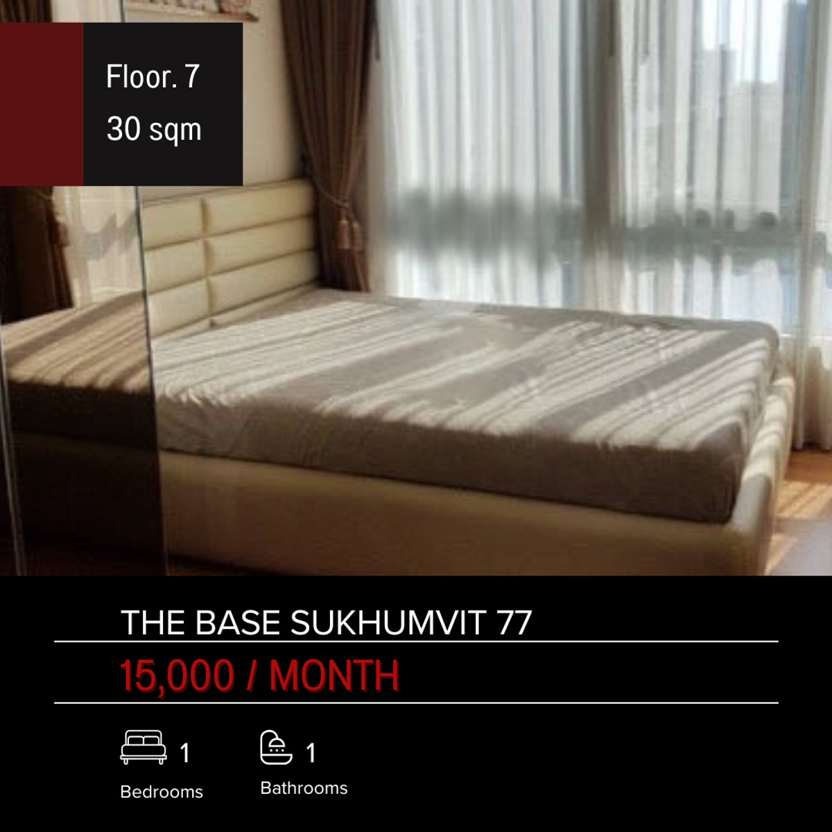 หาผู้เช่าด่วน !! The base Sukhumvit 77 1bed 1bath หาผู้เช่าด่วน !! The base Sukhumvit 77 1bed 1bath