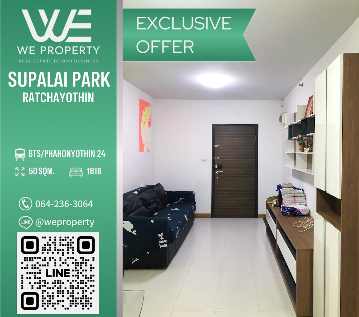 North, beautiful room, fully furnished, best price!!⭐Supalai Park Ratchayothin (Supalai Park Ratchayothin) North, beautiful room, fully furnished, best price!!⭐Supalai Park Ratchayothin (Supalai Park Ratchayothin)