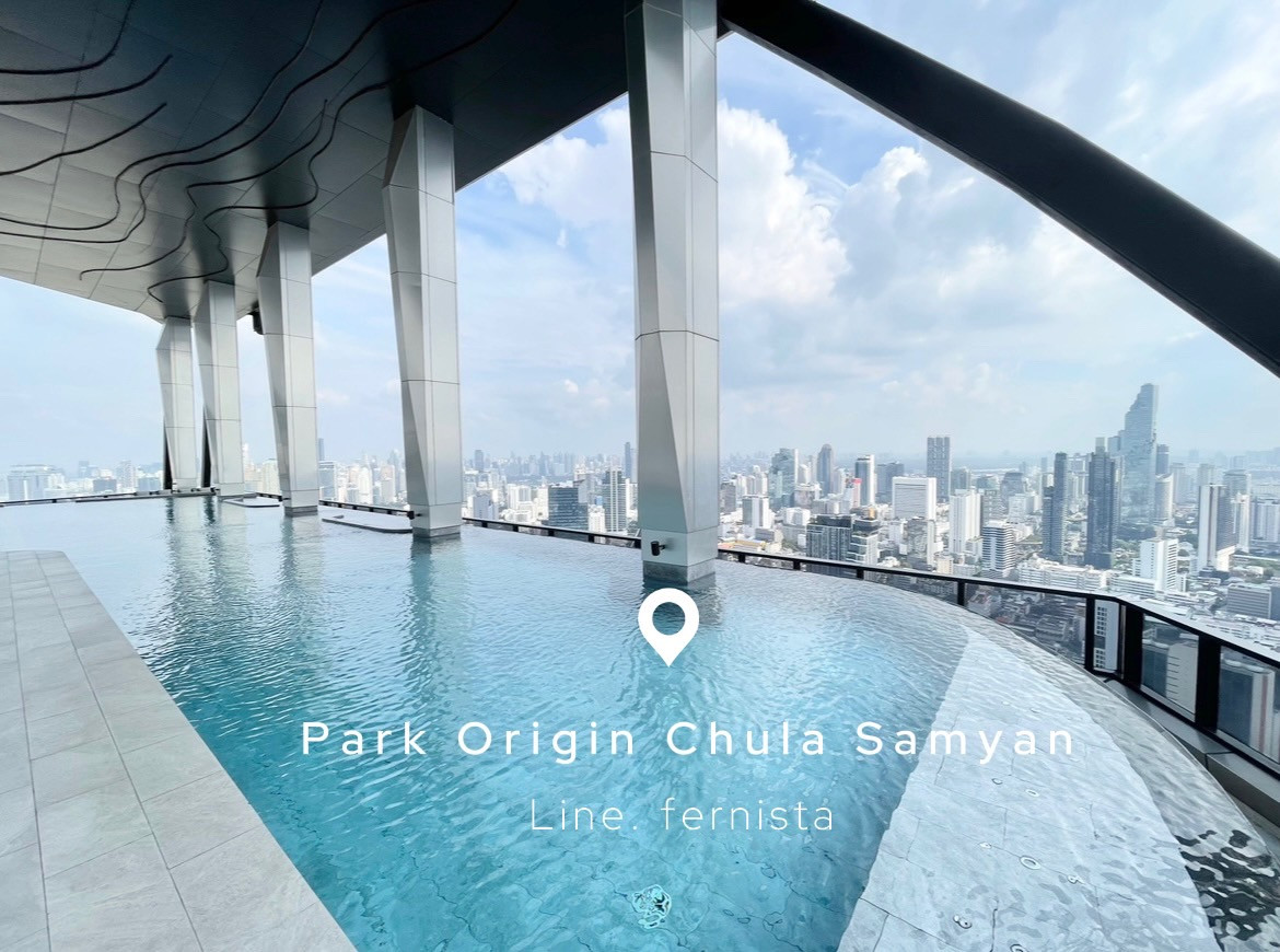 Park Origin Chula Samyan✨Best offer Duplex 2B 2B very high floor size 65, Panoramic city view, Partly furnished, Very good layout, Sell 11.45 MB only‼️