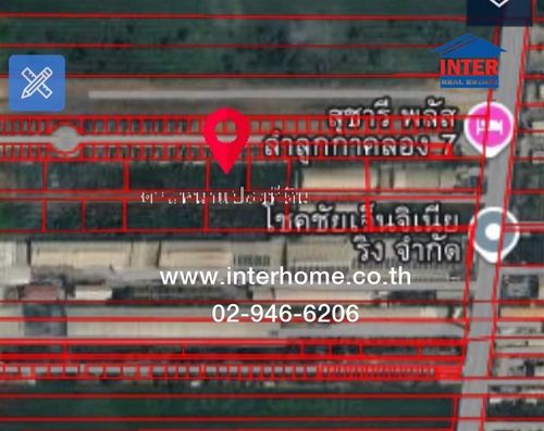 ที่ดินเปล่า 400 ตร.ว. ที่ดิน ถนนลำลูกกาคลอง7 ใกล้ตลาดชัชวาล ถนนลำลูกกาคลอง7 ถนนลำลูกกา ถนนรังสิต-นครนายก ลำลูกกา ปทุมธานี