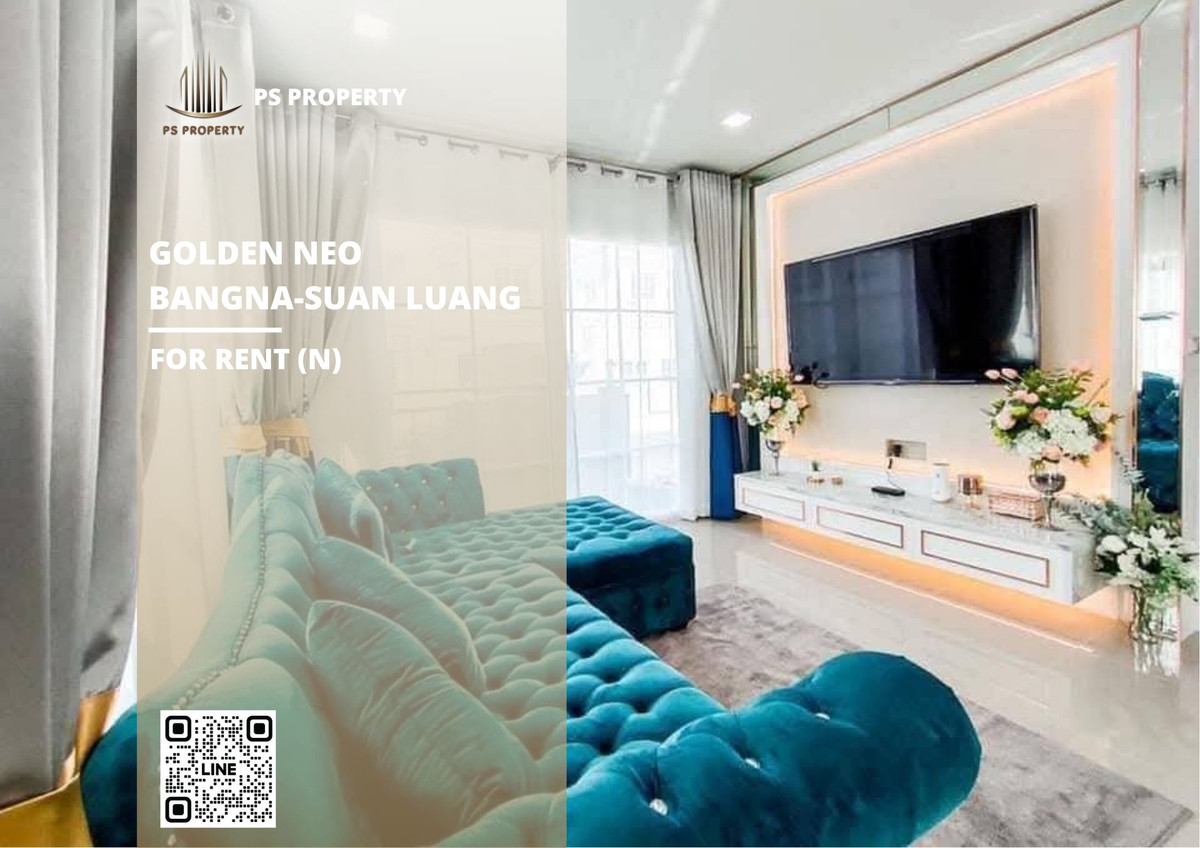 Single house for rent 📍Golden Neo Bangna-Suan Luang 📍 4 bedrooms, 3 bathrooms, fully furnished and equipped with appliances Single house for rent 📍Golden Neo Bangna-Suan Luang 📍 4 bedrooms, 3 bathrooms, fully furnished and equipped with appliances