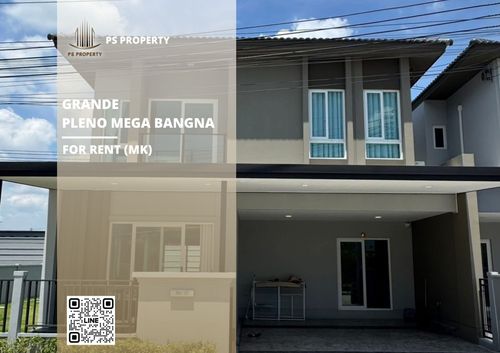 บ้านให้เช่า 📍Grande Pleno Mega Bangna 📍 3 ห้องนอน 3 ห้องน้ำ เฟอร์นิเจอร์ และ เครื่องใช้ไฟฟ้าครบ   