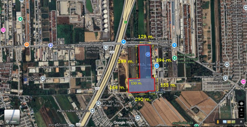 Land 16 rai, next to Hatairat Road, Lam Luk Ka, Khlong 5, Kannaphisek Road – รูปที่ 4