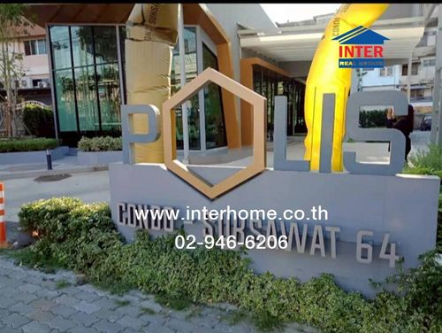 Condominium 28.39 sq m. Police Condo Suksawat 64, Soi Suksawat 64 Suksawat Road Pracha Uthit Road, Thung Khru District, Bangkok