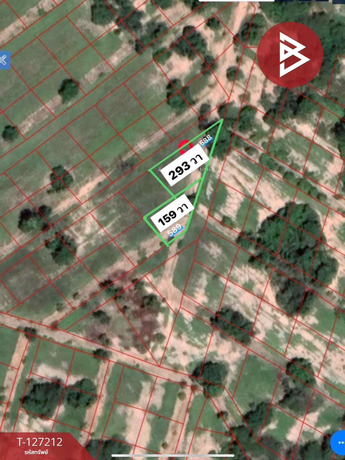 Land for sale, 2 adjacent plots, area 1 rai 52 square wah, Sam Chuk, Suphan Buri.