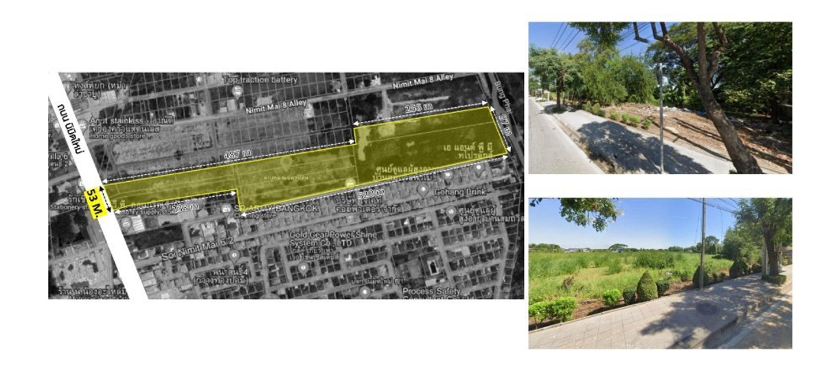 The  is selling it himself urgently. Land on Nimitmai Road, width 53 meters, 37 rai.