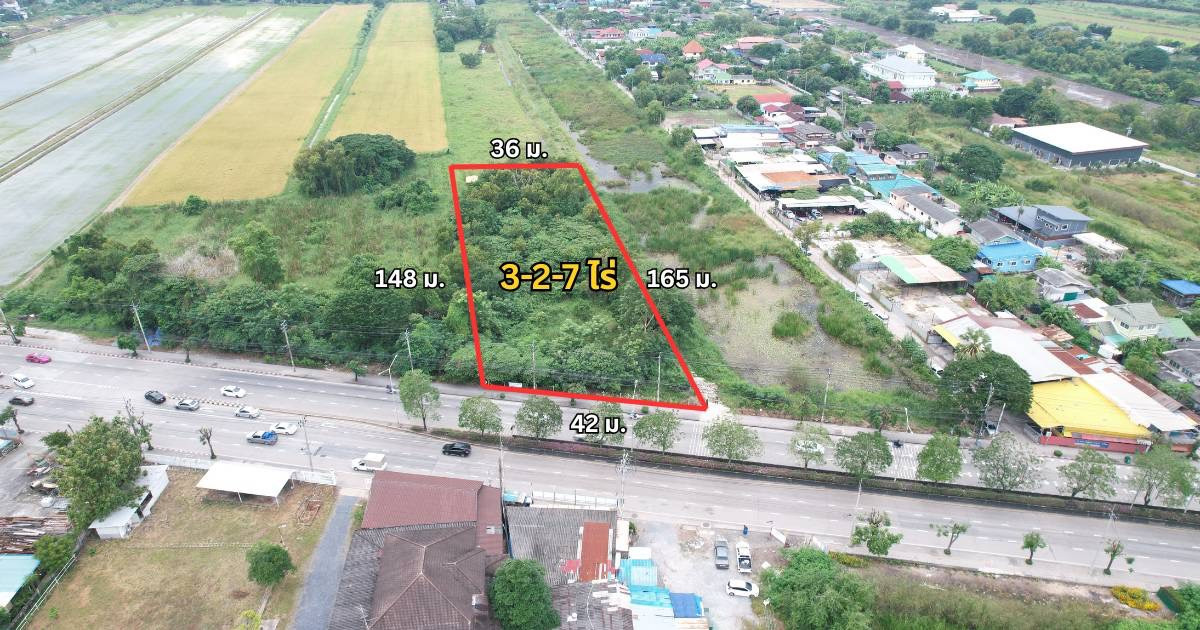ขายที่ดิน หน้าซอยนิมิตใหม่53 ติดถนน 6 เลน  พื้นที่ 3-2-07 ไร่ หน้าติดถนน 42 เมตร เหมาะทำธุรกิจ สร้างอาคาร สำนักงาน คลีนิค โกดัง คลังสินค้าโชว์รูม โรงพยาบาล ตลาด จัดสรรขนาดเล็ก – รูปที่ 2