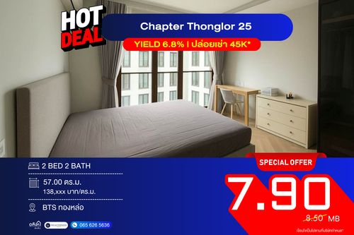 Chapter Thonglor 25 Limited! 2 Bed Fully furnished with complete functions in the heart of Thonglor 10 minutes to EmQuartier 📞 092-690-5445