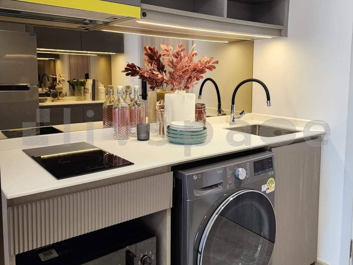 ▚ LD225ツ สำหรับเช่า Chapter Thonglor 25 ⭐1 ห้องนอน แต่งสวยมาก [Chic Boutique] พื้นลายก้างปลา ครัวแยก  – รูปที่ 4