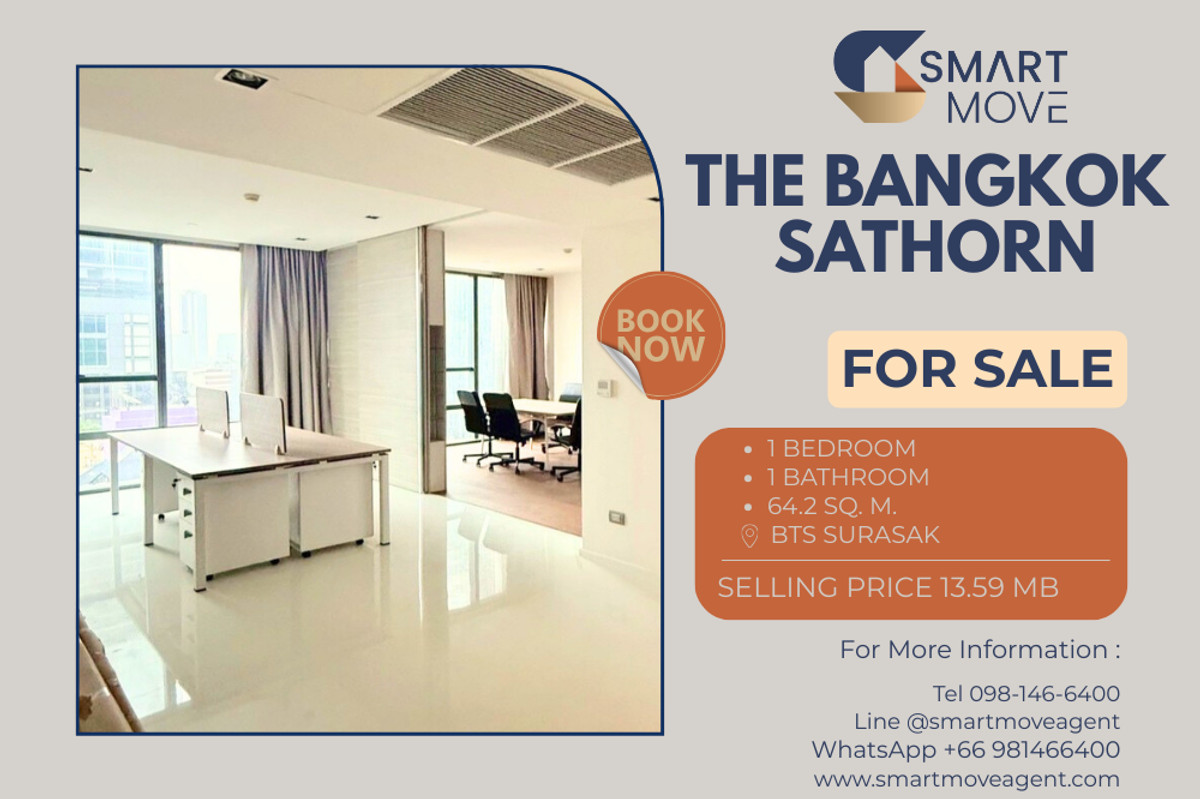 For Sale C20221201523...The Bangkok Sathorn 1 Bedroom 1 Bathroom, Nice City View For Sale C20221201523...The Bangkok Sathorn 1 Bedroom 1 Bathroom, Nice City View