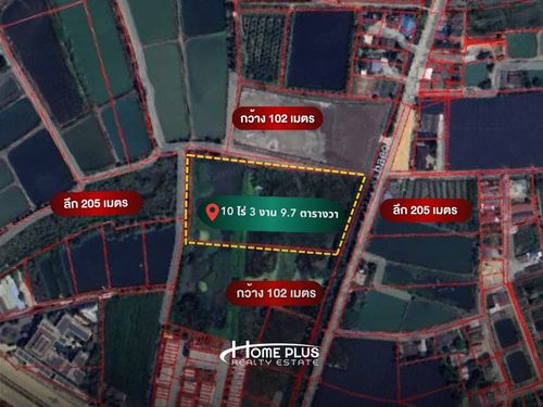 Land next to Phetkasem main road, area 10 rai 3 ngan 9.7 square wah, Nakhon Chai Si, Nakhon Pathom.