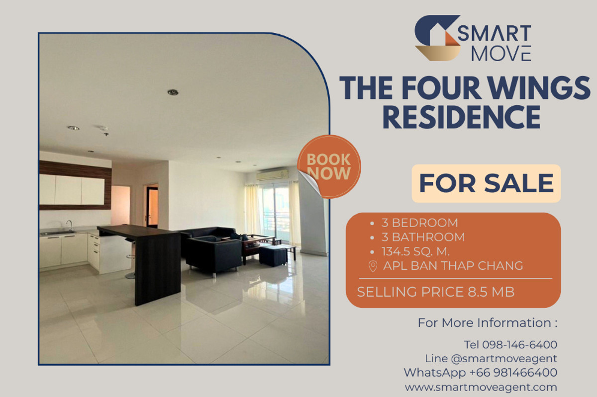 🔥 For Sale !! high floor 10++, Good location, Convenient travel!! 🔥 Code C20251100043..........The Four Wings Residence, 3 bedroom, 3 bathroom, furnished, Special Deal!!📣📣 🔥 For Sale !! high floor 10++, Good location, Convenient travel!! 🔥 Code C20251100043..........The Four Wings Residence, 3 bedroom, 3 bathroom, furnished, Special Deal!!📣📣